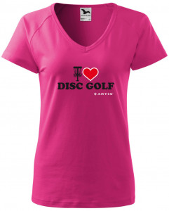 Artis dámské triko I Love Discgolf, purpurová