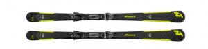 Nordica sjezdové lyže GT 76 CA FDT + vázání, black-lime, set, doprodej