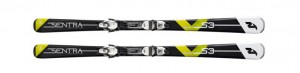 Nordica dámské sjezdové lyže SENTRA 3 FDT + vázání, black-white-green, red-lime, set, doprodej