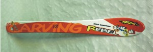 TRX dětské sjezdové lyže Rebel jr., červené + vázání, set