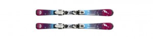Nordica dětské lyže LITTLE BELLE FDT + vázání JR 4.5, mint-violet, set, doprodej