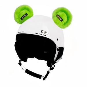 CrazyEars na ski i cyklo helmu MEDVÍDEK, zelený, č. 21