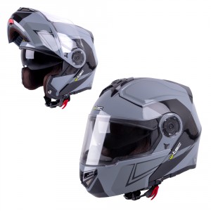 W-TEC výklopná moto helma V270, černo-šedá, 8472