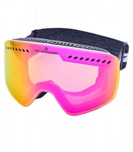 Blizzard lyžařské brýle 983 MDAVZOW, white shiny, smoke2, pink REVO