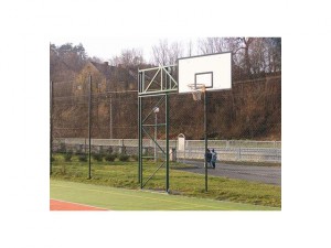 Sport Club basketbalová KONSTRUKCE PŘÍHRADOVÁ, otočná, vysazení do 2,5 m, KOMAXIT