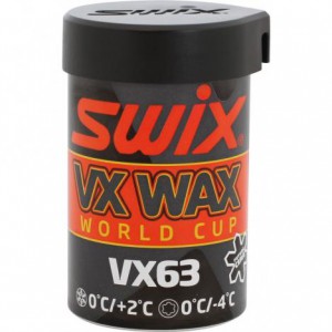 Swix stoupací běžecký vosk VX63, 0°C až +2°C, 45 g + DÁREK