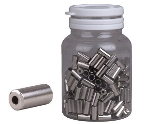 PRO-T koncovka bowdenu 5mm, stříbrná CNC,  (lahev 250ks), 15505