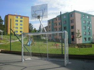 Sport Club branka na házenou 2x3 m, (ZN),  s basketbal konstrukcí, 1 ks