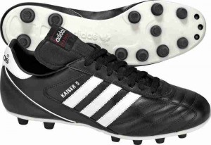 Adidas kožené kopačky - lisovky KAISER 5 LIGA, black/white, 033201