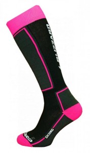 Blizzard lyžařské ponožky Skiing ski socks, black/pink, pár, doprodej