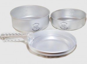 Var souprava nádobí trojdílné (AL - elox) + držák