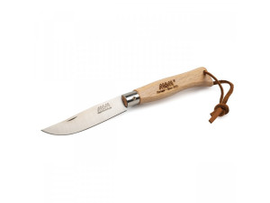 MAM zavírací nůž Douro 2081 s koženým poutkem - buk, 8,3 cm