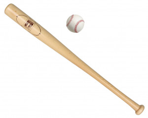 Lucio Londero dřevěná baseball PÁLKA + míček, sada