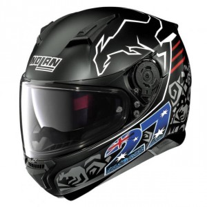 Nolan moto helma N87 Iconic Replica 33 C. Stoner Flat Black, černá s grafikou, 08900