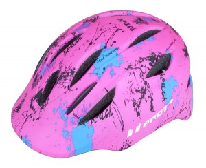 PRO-T dětská helma (přilba) Avila In mold, růžová neon matná, 03043