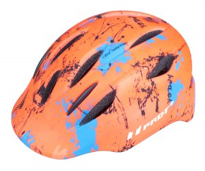 PRO-T dětská helma (přilba) Avila In mold, oranžová neon matná, 03043