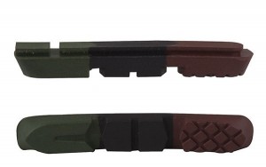 PRO-T brzdové gumičky Plus Cartridge třísměsové Army, pár, 14405