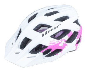 PRO-T helma - přilba Soria In mold, bílo-růžová matná, 03015 