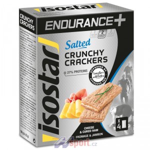 Isostar proteinové krekry 4x25 g, šunka/sýr