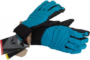 Dainese zimní rukavice MARK D-DRY GLOVE, black-bright aqua, doprodej