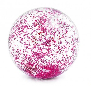Intex nafukovací plážový míč Glitter Transparent 71 cm, 58070