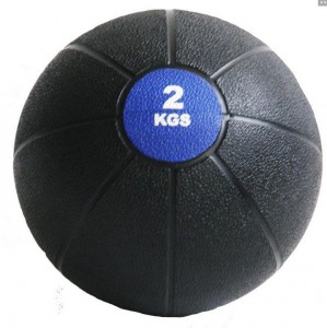 LiveUp míč medicinbal plast 2 kg, černý, 3948A