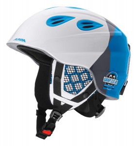 Alpina lyžařská helma - přilba Grap 2.0 Junior, white-silver-blue matt, 19/20