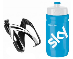 Elite dětská láhev 0,35 L + košík  Kit Ceo dětský, sky pro cycling, 26342