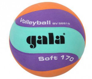 Gala míč volejbal soft170g BV5681SC, oranžovo-zeleno-fialový, 5681CF