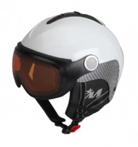 Mivida lyžařská helma - přilba REWIND V+KB s plexi štítem, white