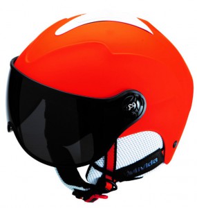Mivida lyžařská helma - přilba REWIND VISOR (58-59), s plexi štítem (orange)