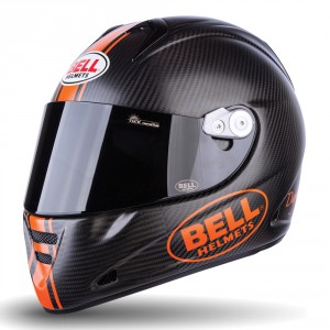 BELL moto přilba M5X Carbon, matně černá-oranžová, 04744