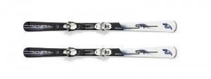 Nordica dámské sjezdové lyže SENTRA S 4 FDT + vázání, black/white-blue, set, doprodej