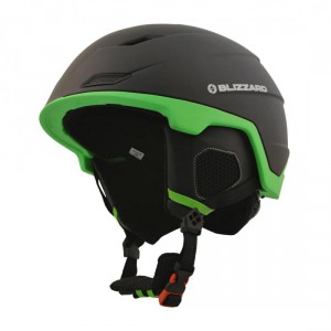 Butterfly helma-přilba Double ski helmet, black matt-neon green	