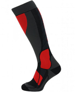 Blizzard lyžařské ponožky Compress 120 ski socks, black-grey-red