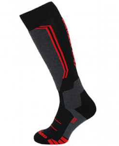 Blizzard lyžařské ponožky Allround wool ski socks, black/anthracite/red
