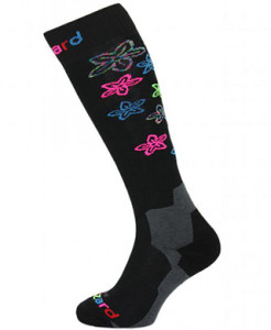 Blizzard dámské lyžařské ponožky Viva Flowers ski socks, black/flowers