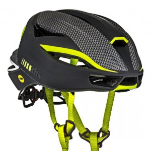 RH+ cyklo helma Lambo MIPS, matt black-matt carbon-yellow fluo