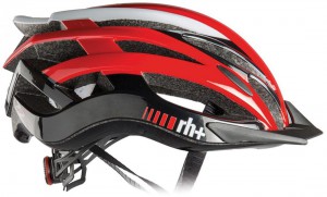 RH+ cyklo helma Z2in1, shiny red/shiny white/shiny black