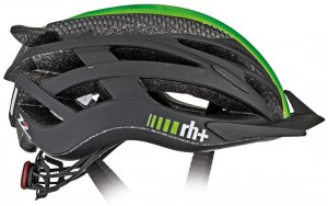 RH+ cyklo helma Z2in1, matt carbon/shiny green fluo/matt black	