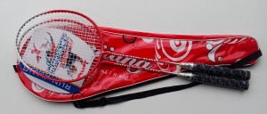 Unison badminton raketa, sada - 2 ks, 1016, červená