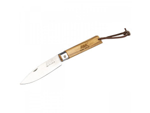 MAM zavírací nůž Operario 2037 s koženým poutkem - oliva 8,8 cm