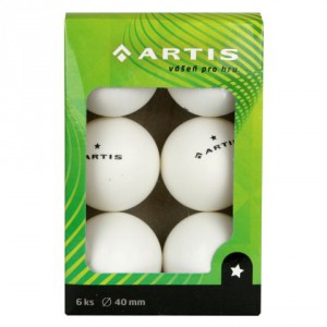 Artis míčky na stolní tenis 1*, 6 ks, 15341