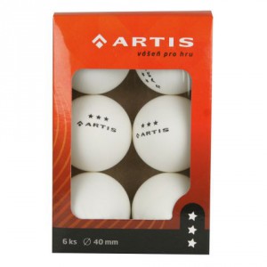 Artis míčky na stolní tenis 3*, 6 ks, 15343