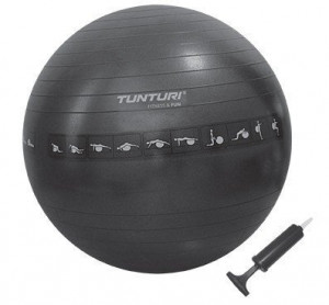 TUNTURI Gymnastický míč zesílený 65 cm černý