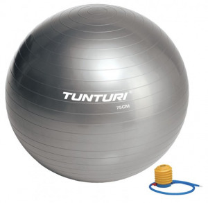 TUNTURI Gymnastický míč 75 cm stříbrný