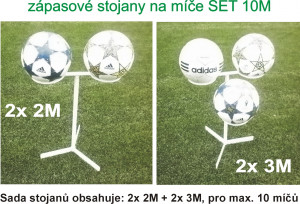 Apriori zápasový set stojanů na míče M10 (2x2M+2x3M), pro 10 míčů