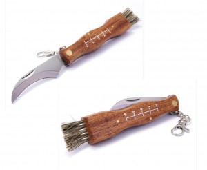 MAM kapesní zavírací houbařský nůž 2591 s pouzdrem - buk, 7,5 cm