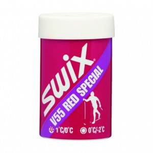 Swix stoupací běžecký vosk V0055, červený-speciál, 45g + DÁREK