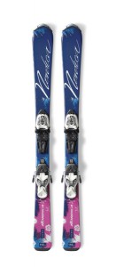 Nordica dětské lyže LITTLE BELLE FASTRAK + vázání M 4.5 FSTRK, blue- pink, set, doprodej